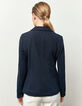 Marineblauer Damenblazer aus Baumwollpiqu&eacute;-3