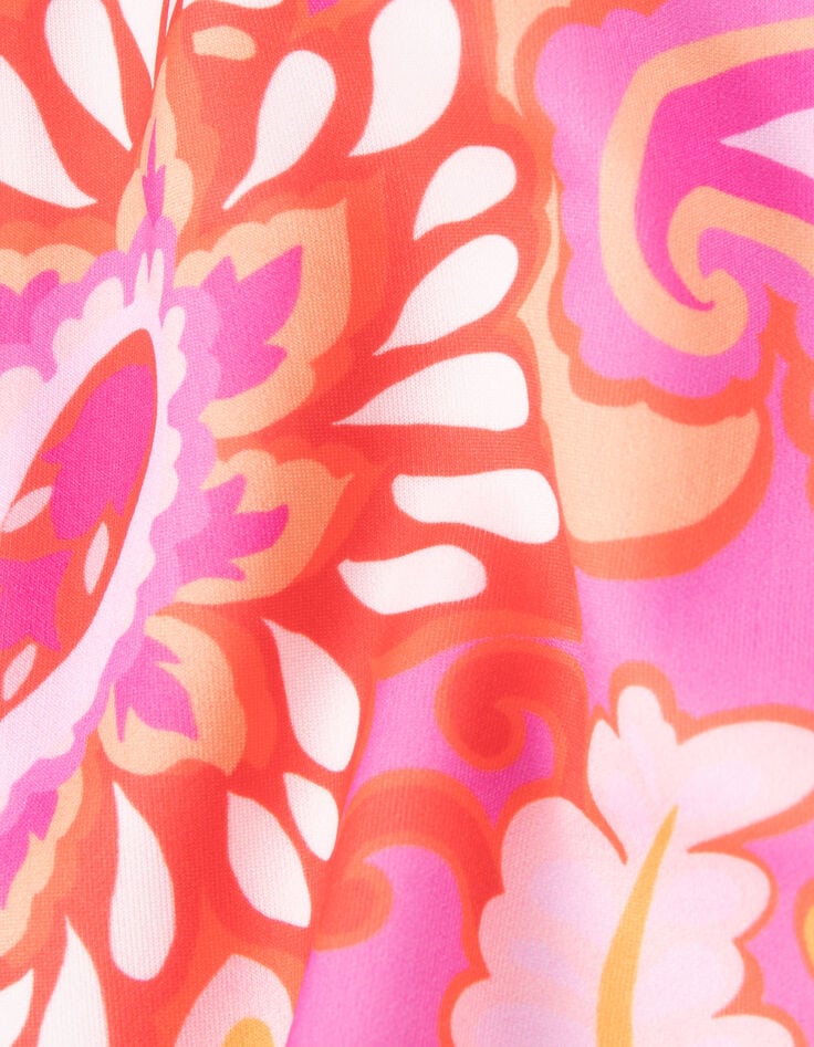 Short rose taille haute imprim&eacute; psych&eacute;d&eacute;lique fille-8