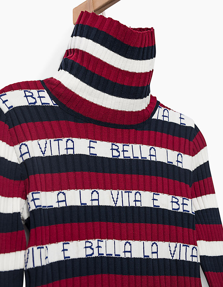 Girls' striped sweater-4
