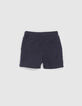 Bermuda réversible marine et tie and dye bébé garçon-5