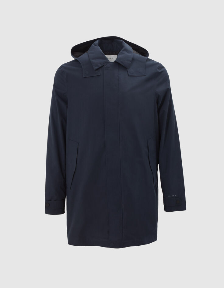 Trench marine capuche amovible Homme-6
