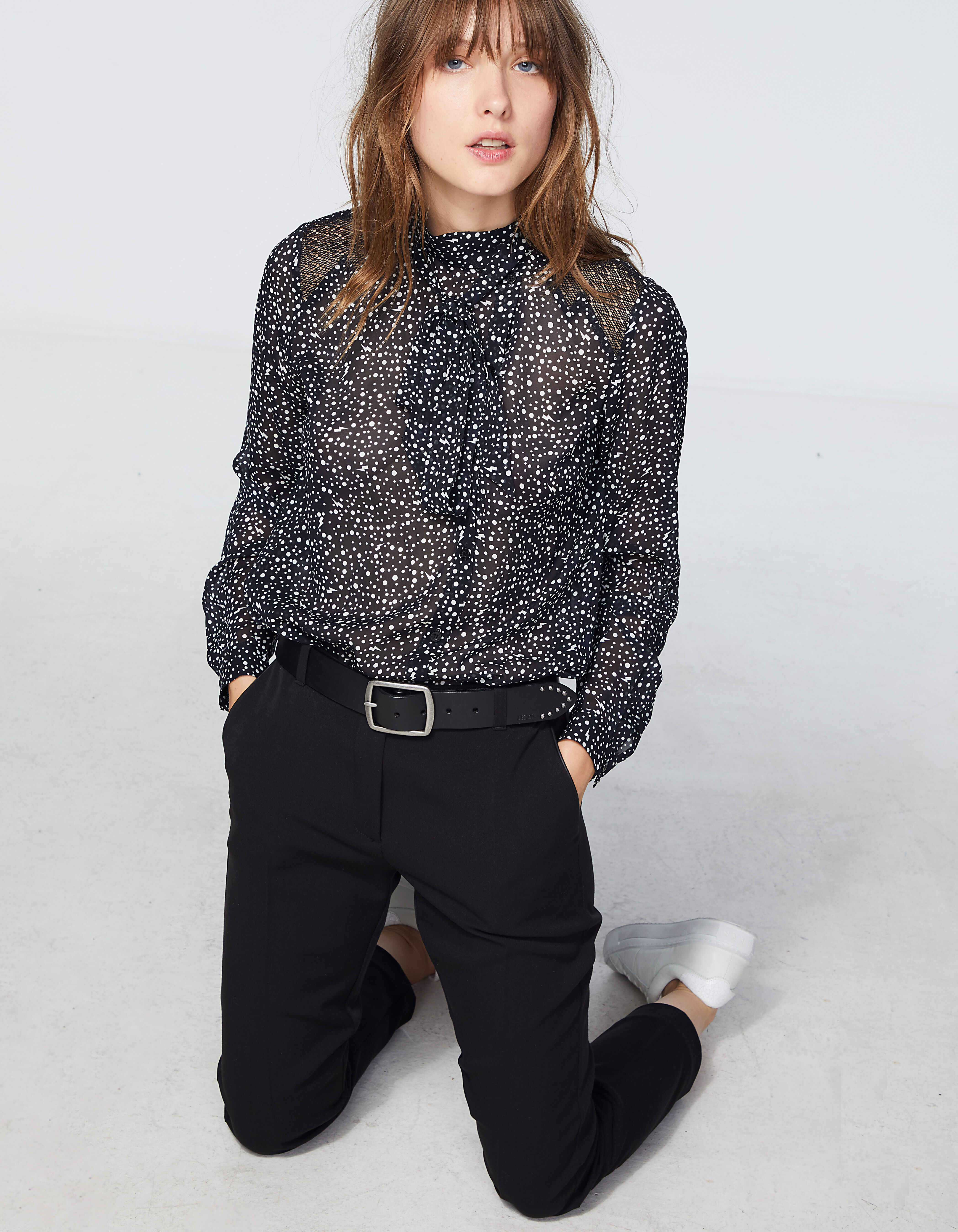 Blouse lavalli re en voile de viscose imprim galaxy femme