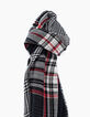 Pañuelo motivos príncipe de gales bordes flecos mujer-3