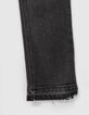Jungen-Slim-Jeans mit Typoprint, Bio, in Black-Used-Optik -4
