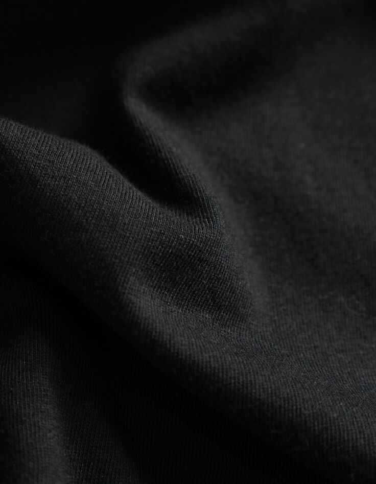 Schwarzes visuelles Porträt T-shirt Herren-6