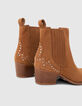 Botines cuero camel tachuelas nobuck mujer-6