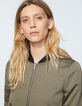 Bombers kaki en satin réversible visuel brodé dos femme-5