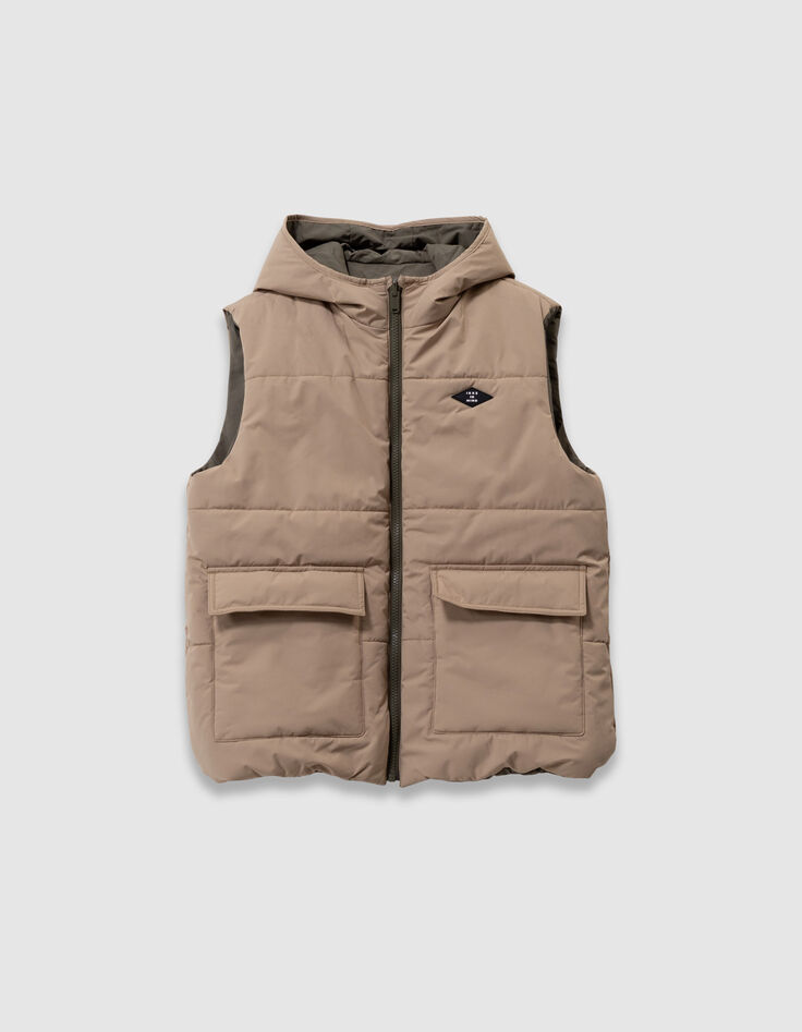 Khaki 3-in-1 Parka und Wendeanorak für Jungs-7