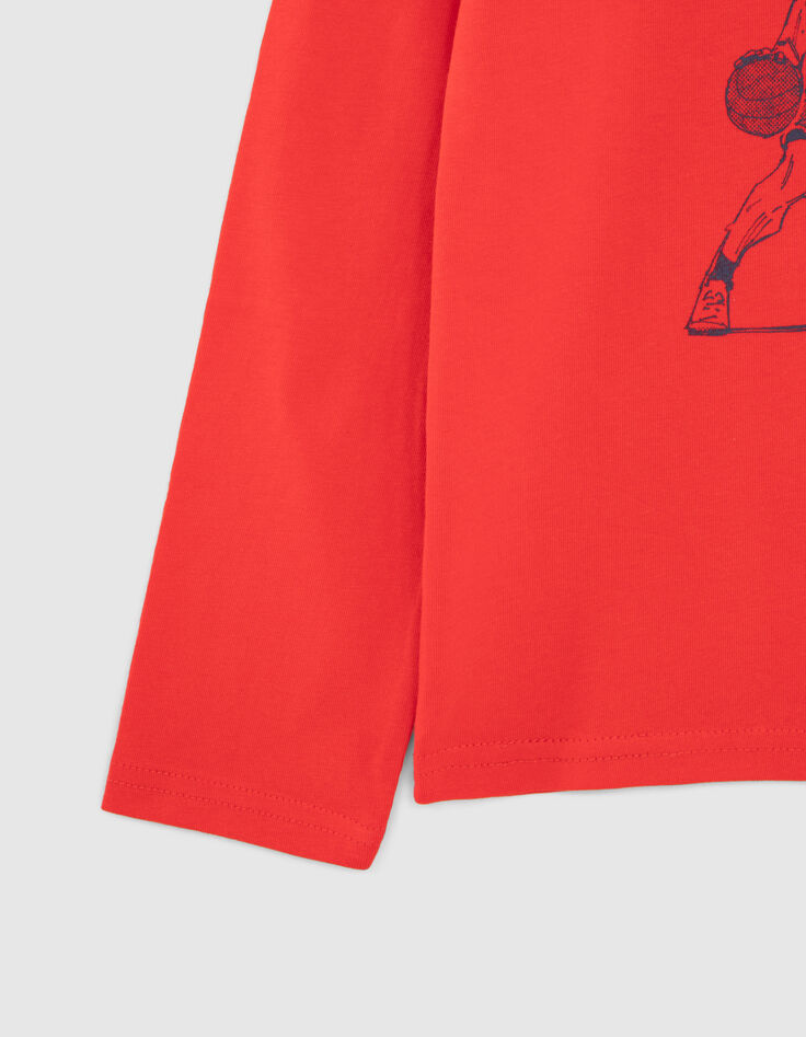 Camiseta roja jugadores de baloncesto niño-4