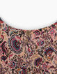 Robe longue rose poudré imprimé cachemire fille-7