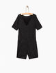Girls' black playsuit-3
