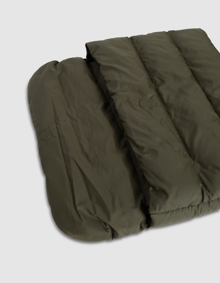Pochette ordinateur kaki nylon matelassé Femme-2