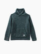 Boys’ emerald high neck knit sweater-2