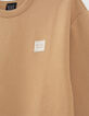 Sudadera beige felpa mensaje relieve espalda niño-5