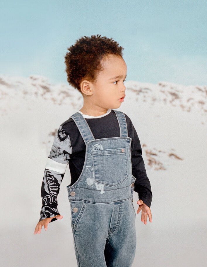 Ensemble salopette en jean et tee-shirt bébé garçon-2