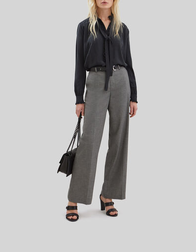 Pure Edition &ndash; schwarze Damenhose in falschem Uni - IKKS