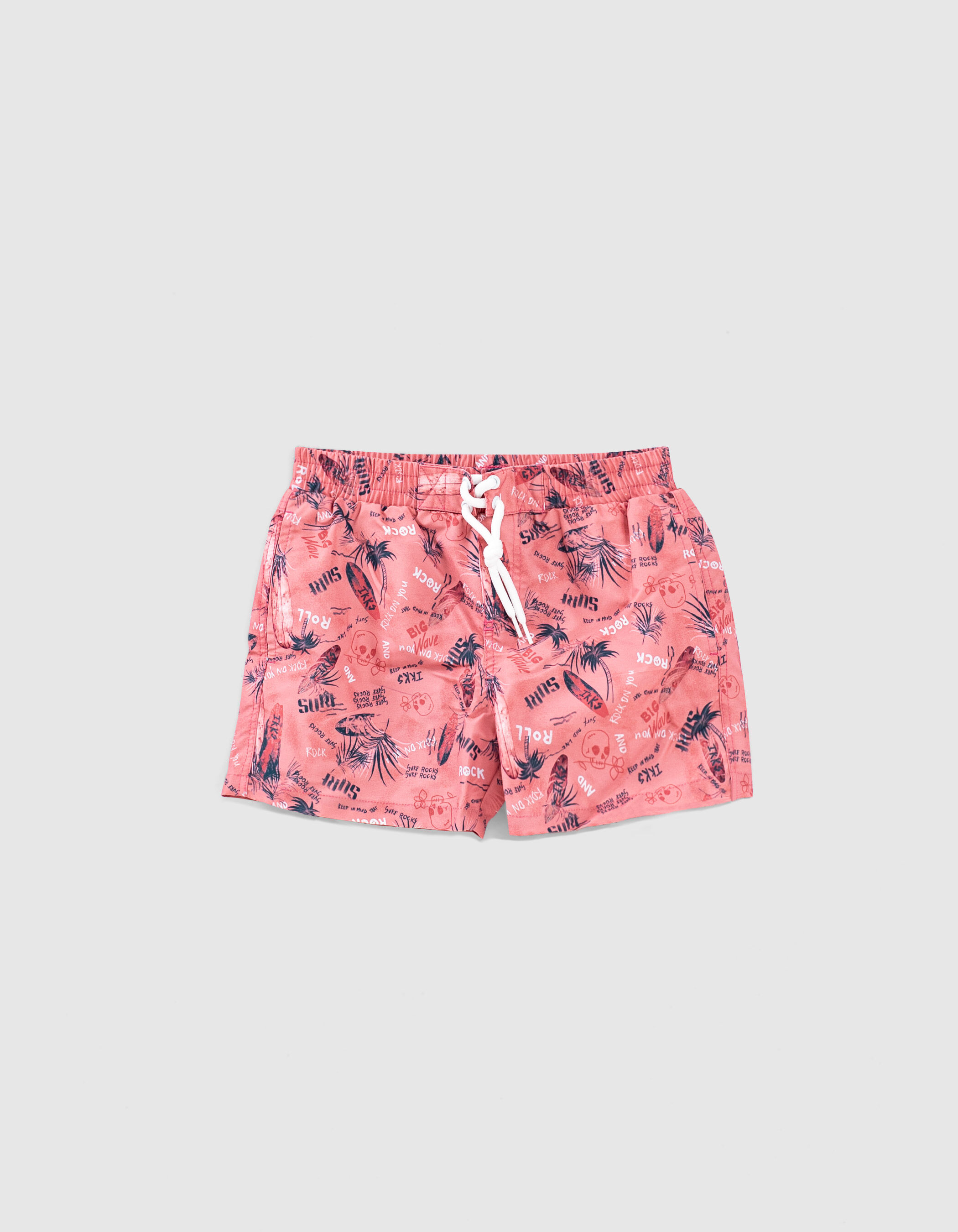 Boys dark coral Surf recycled swim shorts IKKS