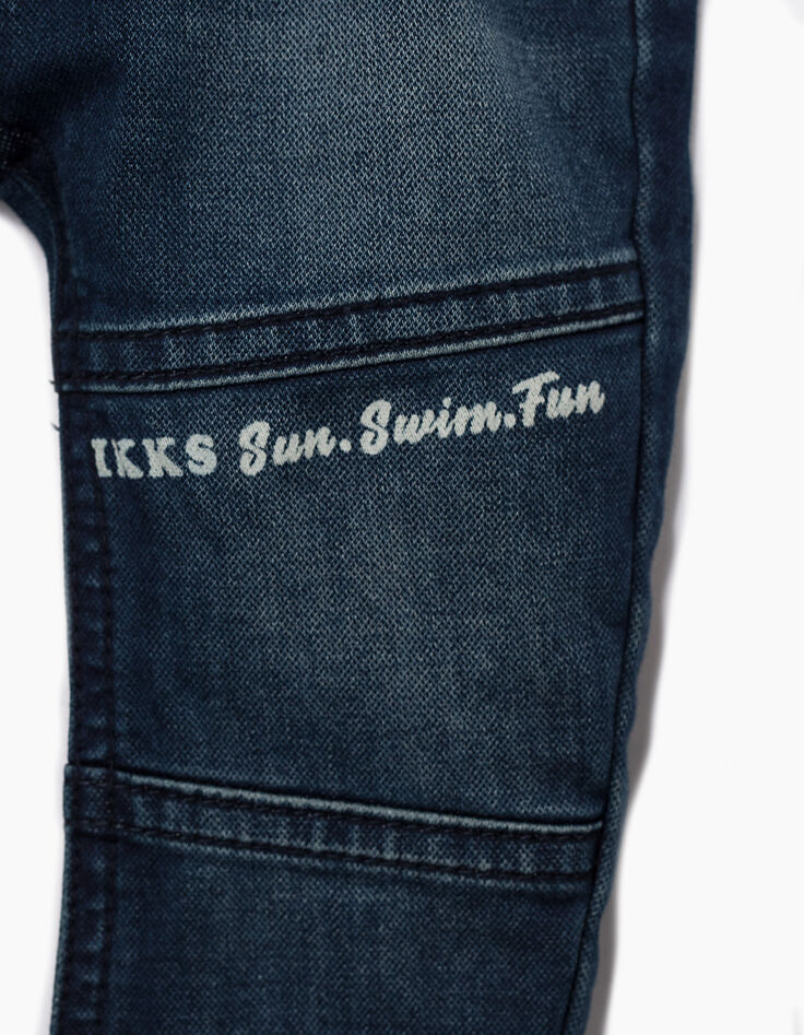 Jean blue vintage esprit motard bébé garçon -5
