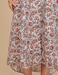 Lange gebroken witte rok bloemenprint I.Code-5