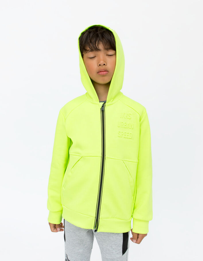 Neongrüne Jungensweatjacke-1
