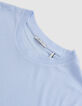 Men’s sky cotton modal crew neck T-shirt-4