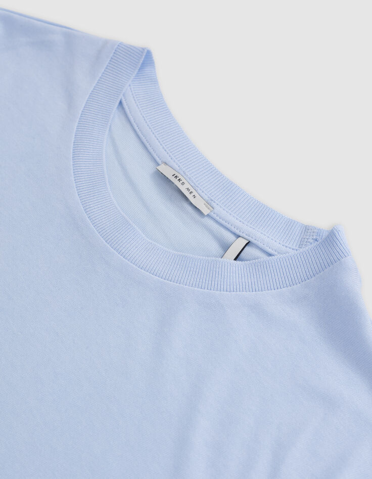 Men’s sky cotton modal crew neck T-shirt-4