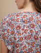 Top blanc cassé imprimé floral I.Code-1