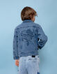 Blouson en jean bleu capuche amovible garçon-3
