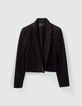 Veste de costume courte noire décor clous Femme-6