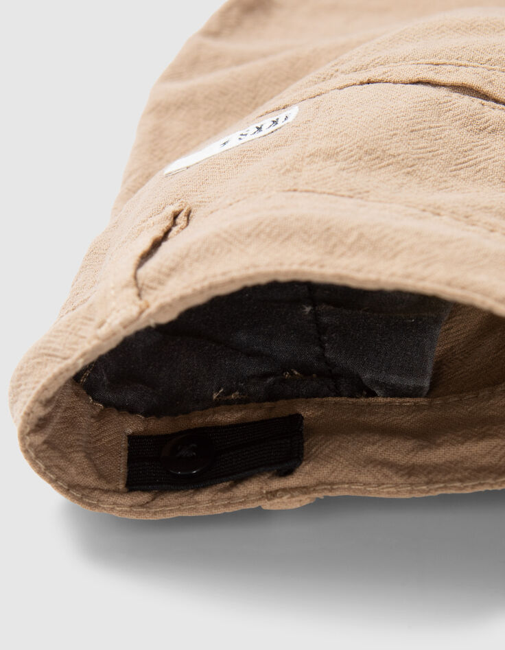 Beige Jungen-CHINO-Bermudas aus Reliefstoff-5