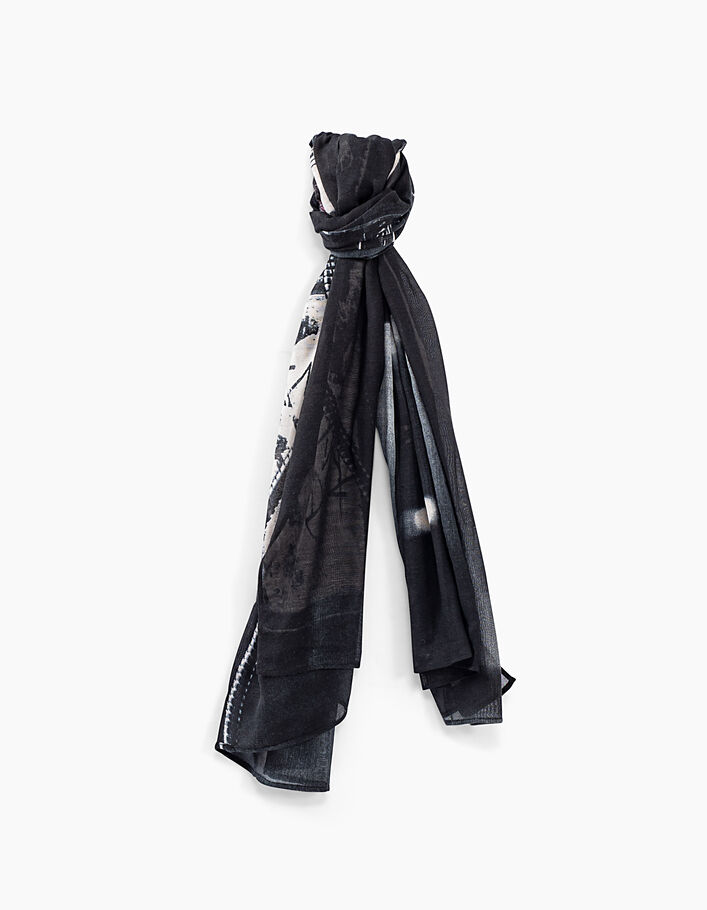 Zwarte sjaal opdruk telefoon meisjes - IKKS