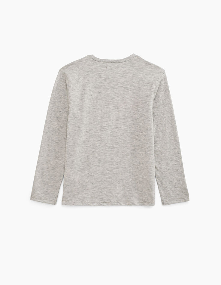 Tee-shirt gris chiné voiture vintage garçon -4