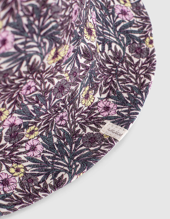 Baby girls’ violet plant print Ecovero® hat - IKKS