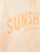 Sudadera blanco roto SUNSHINE coral niña-5