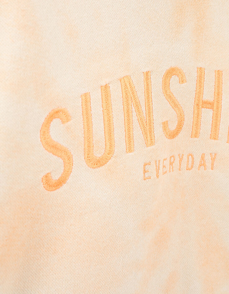 Sudadera blanco roto SUNSHINE coral niña-5