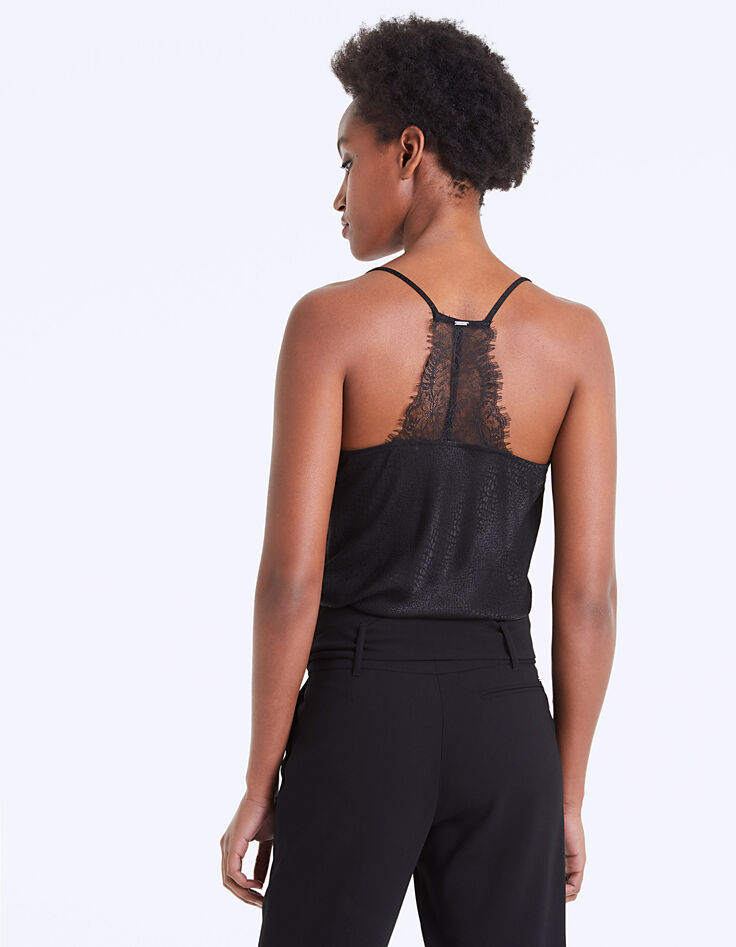 Caraco en jacquard python dentelle dos femme-3 Caraco en jacquard python dentelle dos femme-3