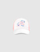 Gorra silver, rosa, malla rosa fluo niña-2
