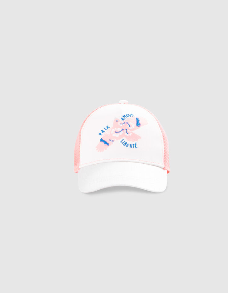 Gorra silver, rosa, malla rosa fluo niña-2