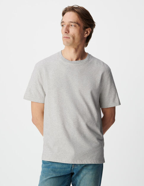 Men&rsquo;s grey decorative knit short-sleeved T-shirt - IKKS
