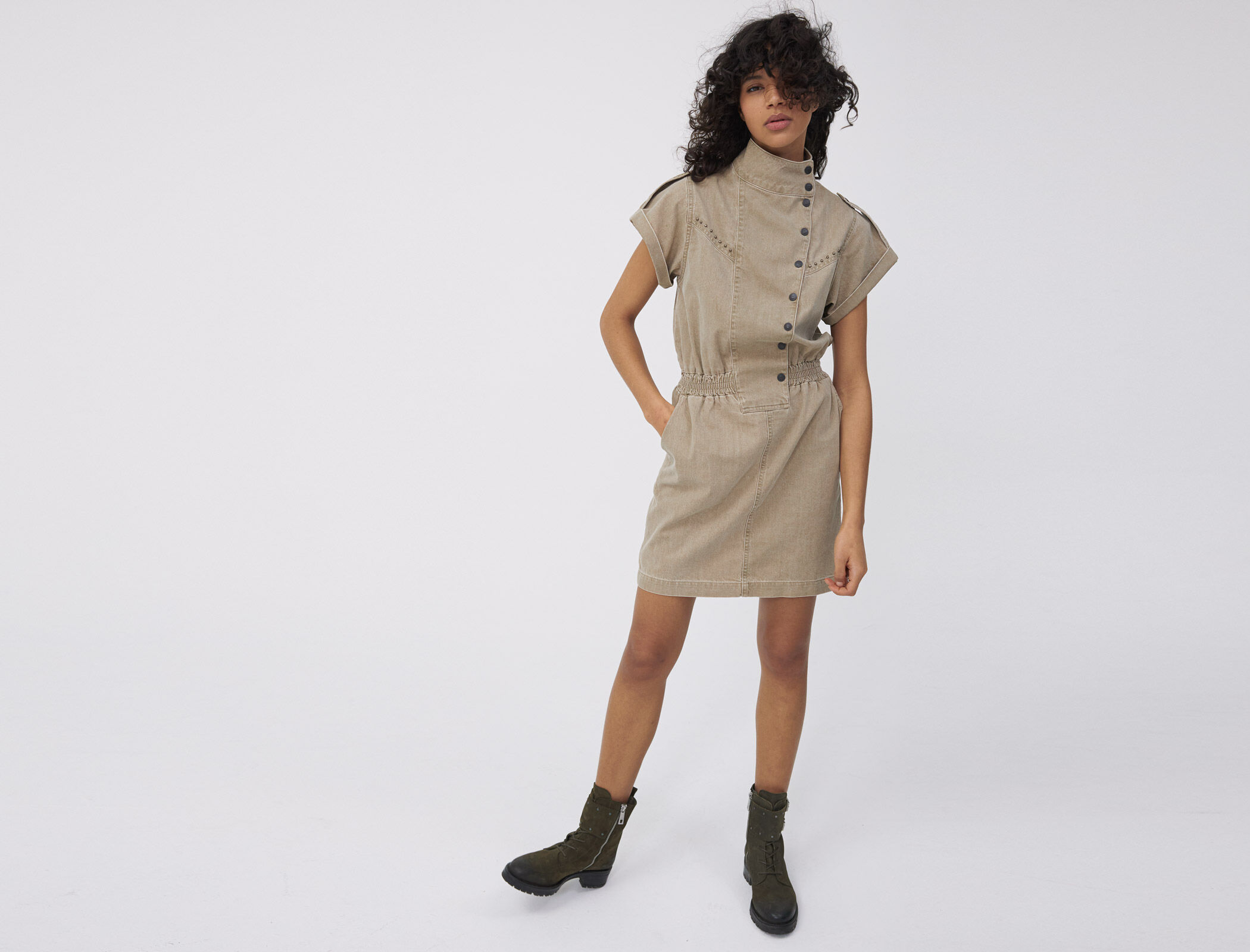 Robe discount jean kaki