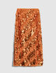 Midi sequin skirt in pumpkin colour Woman-8