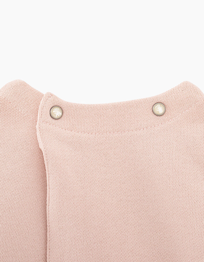 Baby girls’ light pink slogan sweatshirt with ruffles - IKKS