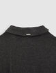 Girls’ grey ribbed shirt dress-5