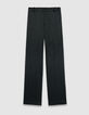 Pantalon de tailleur gris motif chevrons Femme-5