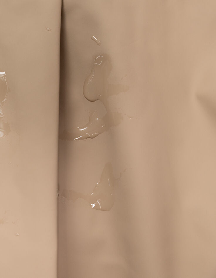 Beige parka met kap binnenkant ecru meisjes-10
