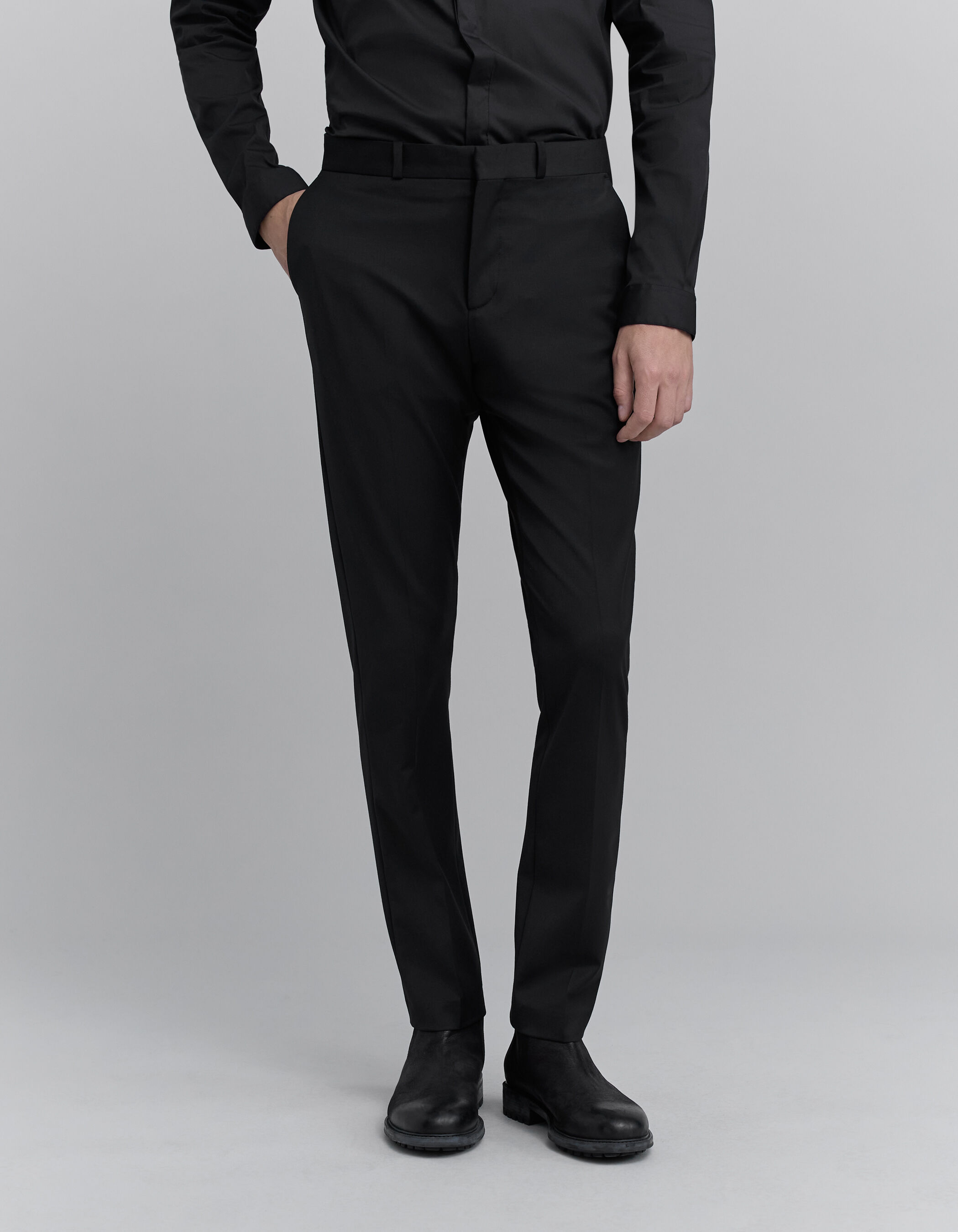 Pantalon slim noir homme shop