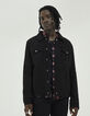 Men’s black nubuck leather jacket-1