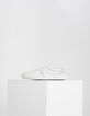 Zapatillas blancas de cuero con perforaciones Hombre-1