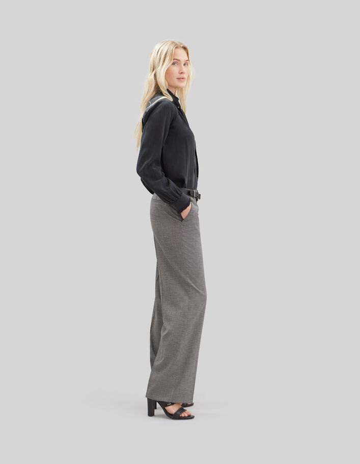 Zwarte geklede broek Pure Edition faux-uni Dames - IKKS