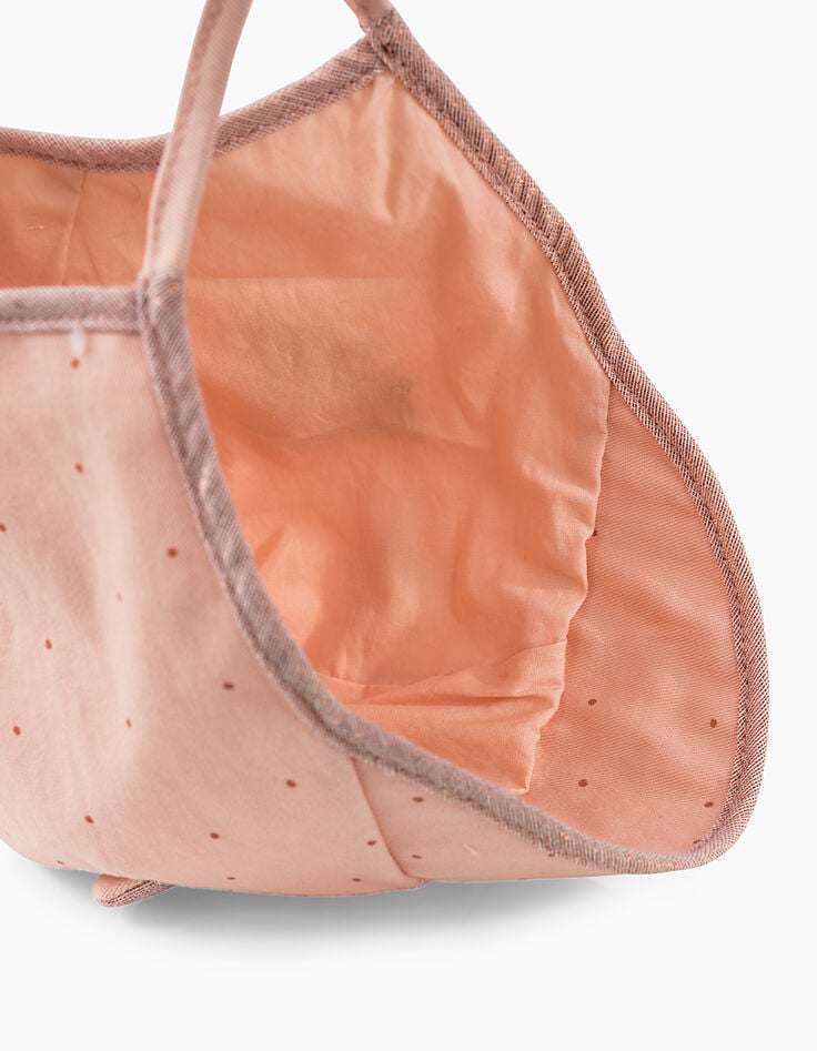 Chapeau rose poudré à pois bébé fille-5 Chapeau rose poudré à pois bébé fille-5